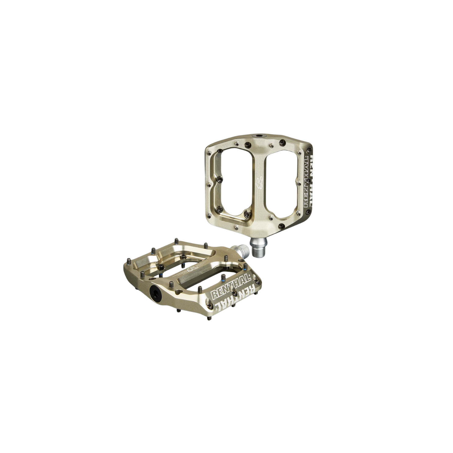 Renthal Revo-F Flat Pedals - AluGold