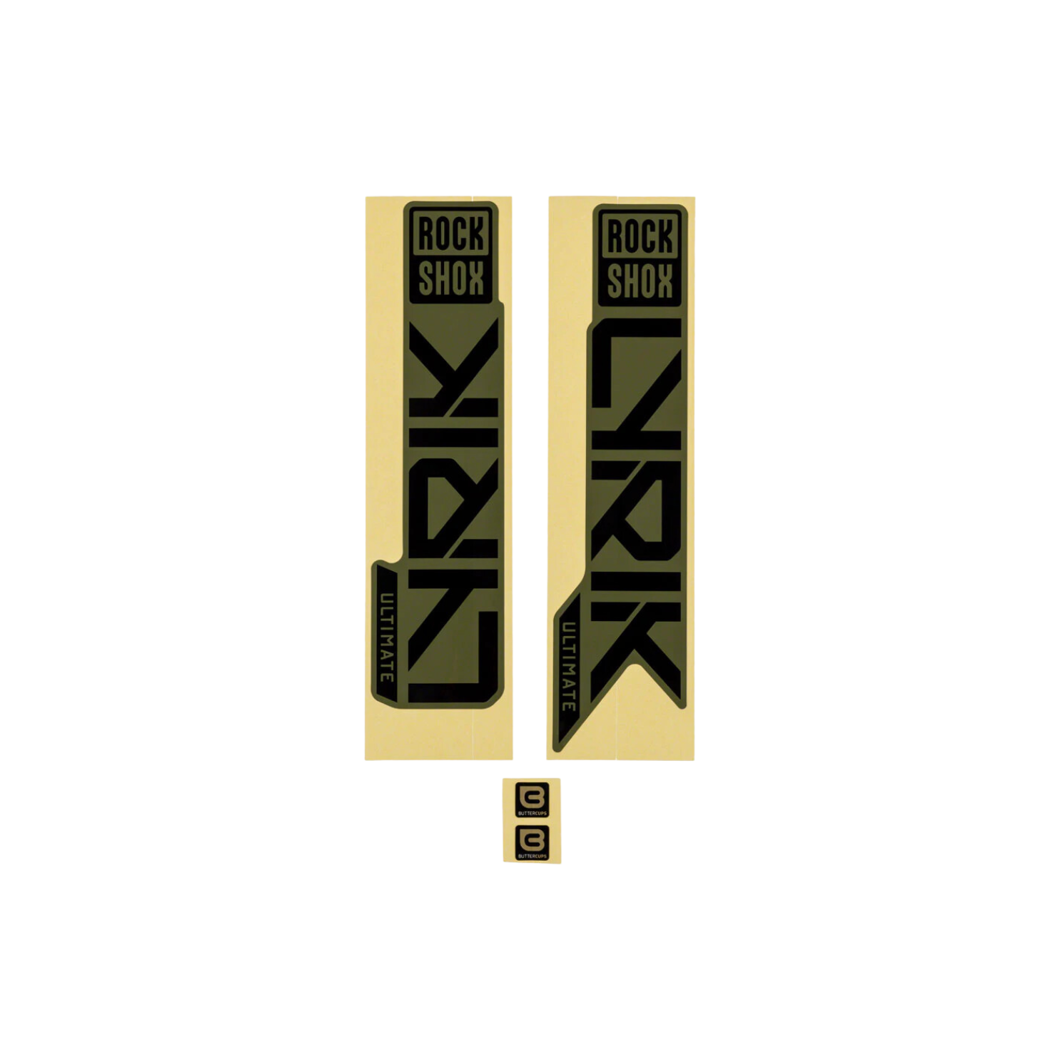 Rockshox 贴花套件 - Lyrik Ultimate 27/29 亮黑色适用于亮绿色