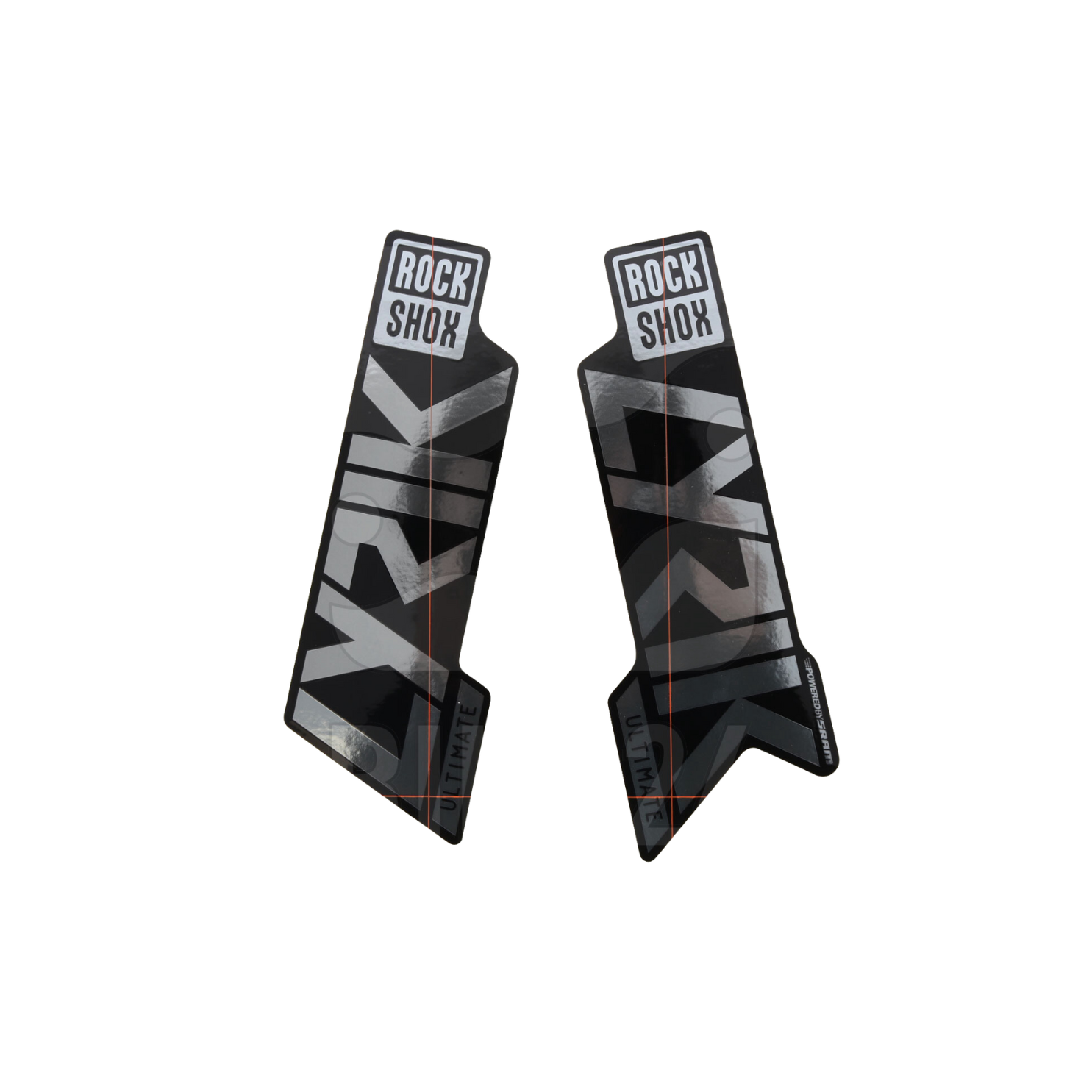 Rockshox 前叉贴花套件 - Lyrik Ultimate 27/29 Polar Foil 适用于 Gloss B 