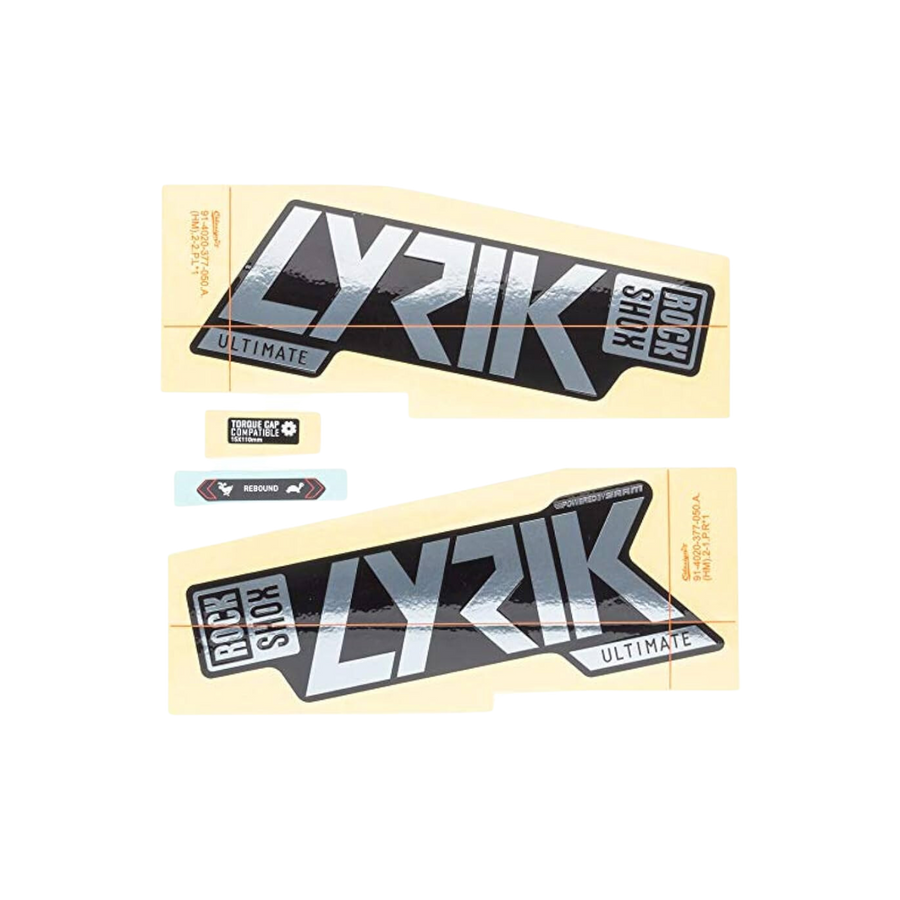 Rockshox Fork Decal Kit - Lyrik Ultimate 27/29 Polar Foil for Gloss R