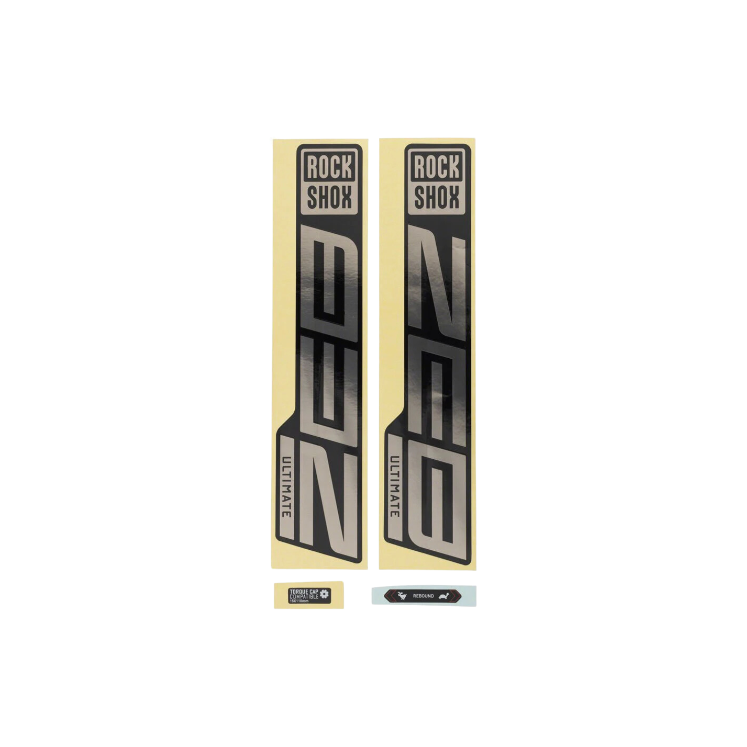 Rockshox 前叉贴花套件 - Zeb Ultimate 27/29 光泽极地箔适用于 Hig 