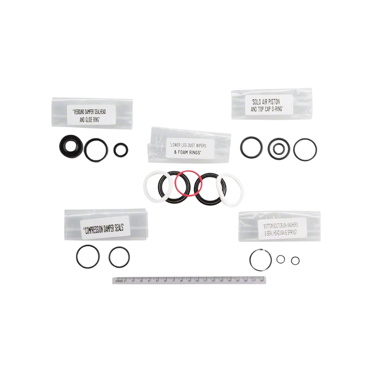 Rockshox Service Kit Full Sa Damper Seals Black Seals Rvl Sa