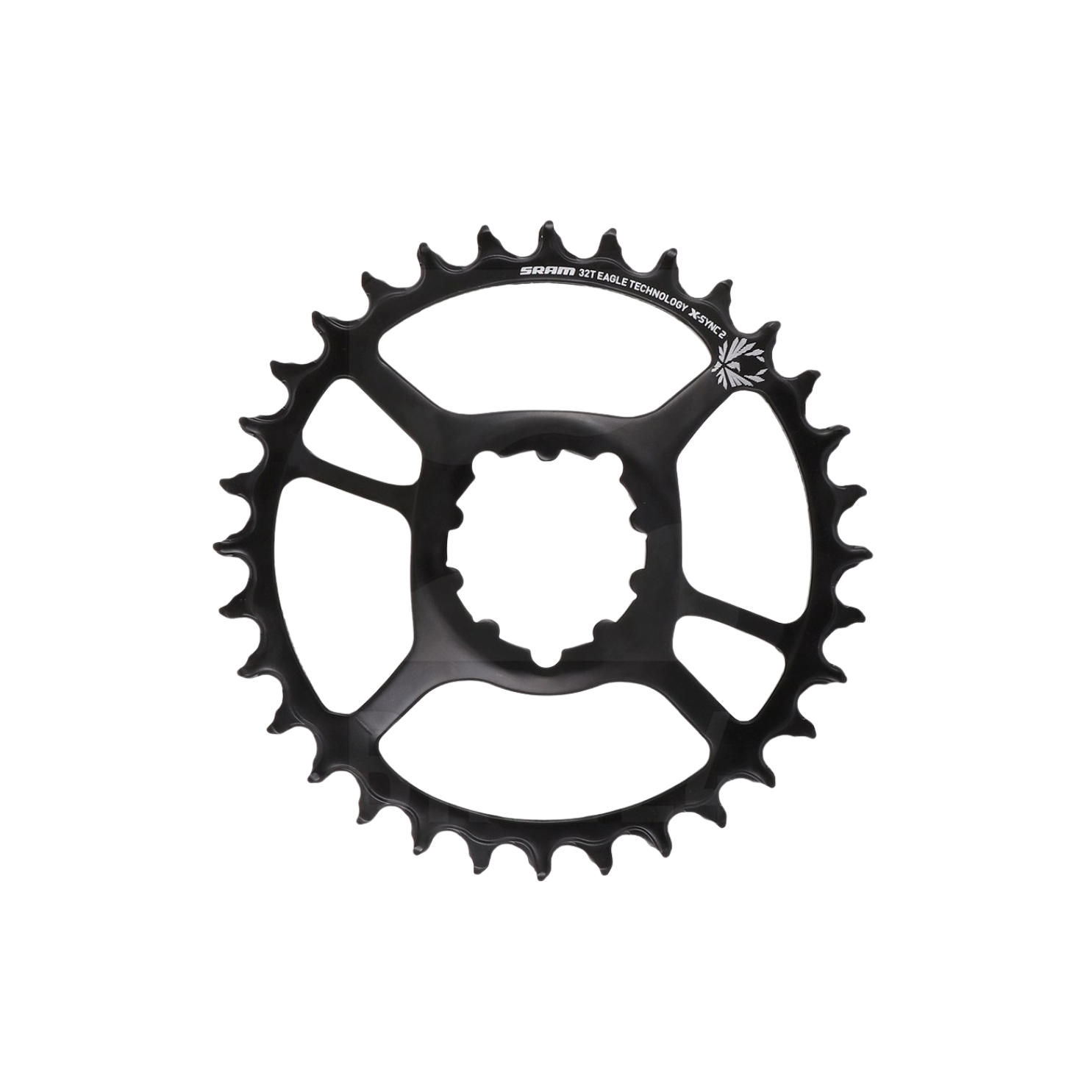 SRAM X-Sync 2 1x Steel DM Chainrings - 34 Tooth, Direct Mount, 6mm Offset - Black