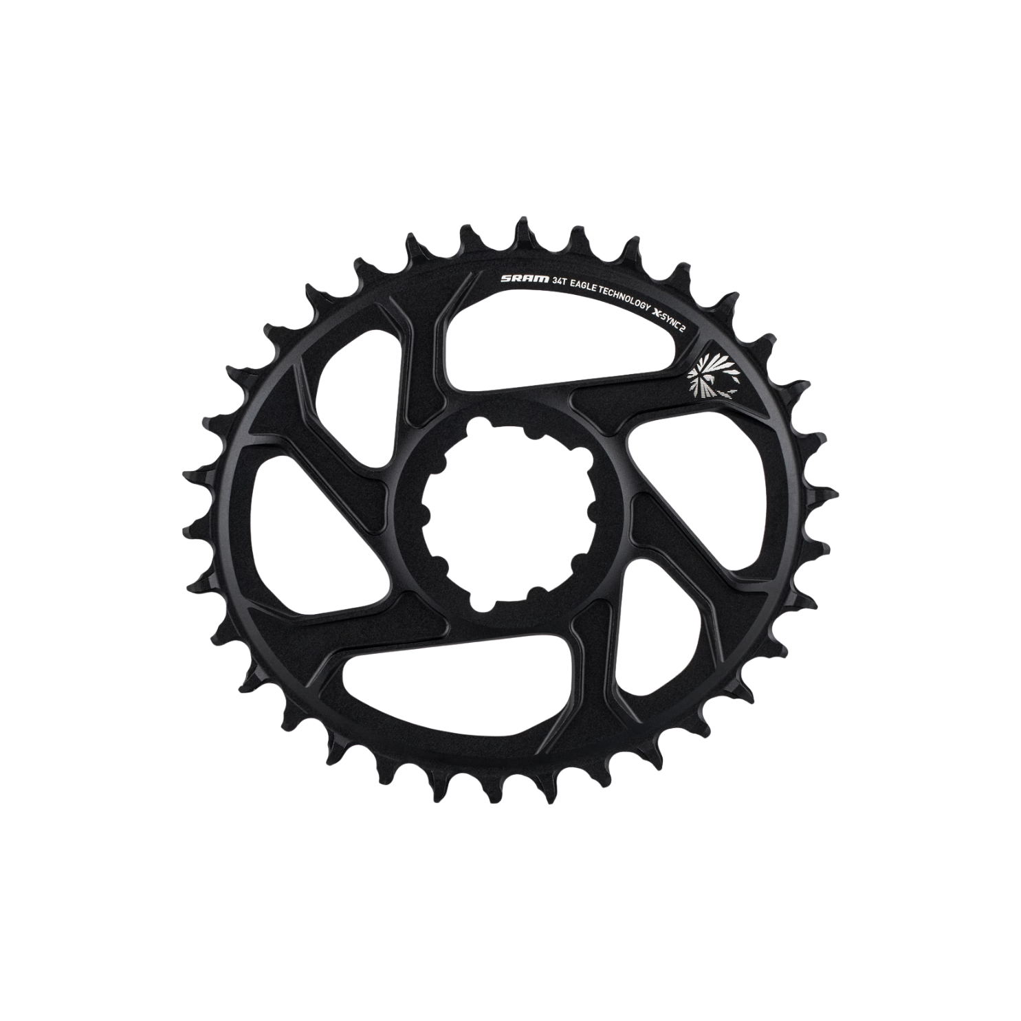 SRAM X-Sync 2 Eagle "Boost" 1x Oval DM Chainring - 32 Tooth, Direct Mount, 3mm Offset - Black