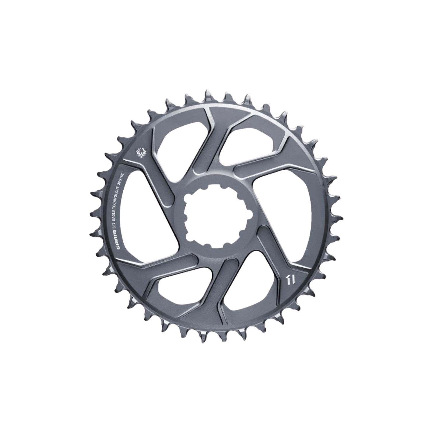 SRAM X-Sync 2 Eagle Cold Forged C1 1x DM Chainring - 34 Tooth, Direct Mount, 6mm Offset - Lunar/Polar Grey