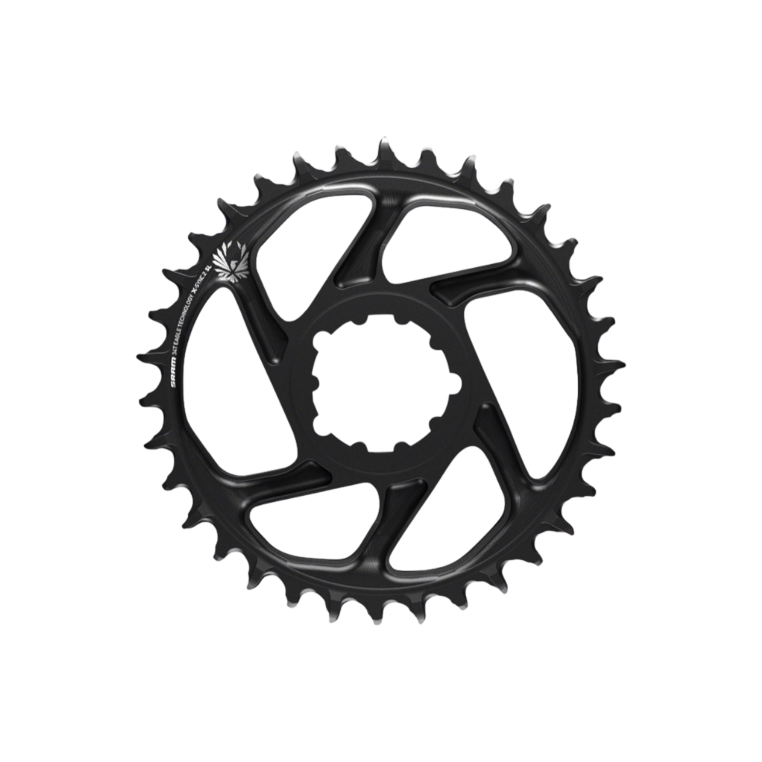 SRAM X-Sync 2 Eagle SL "Boost" B1 1x DM Chainrings - 34 Tooth, Direct Mount, 3mm Offset - Black/Grey Logo