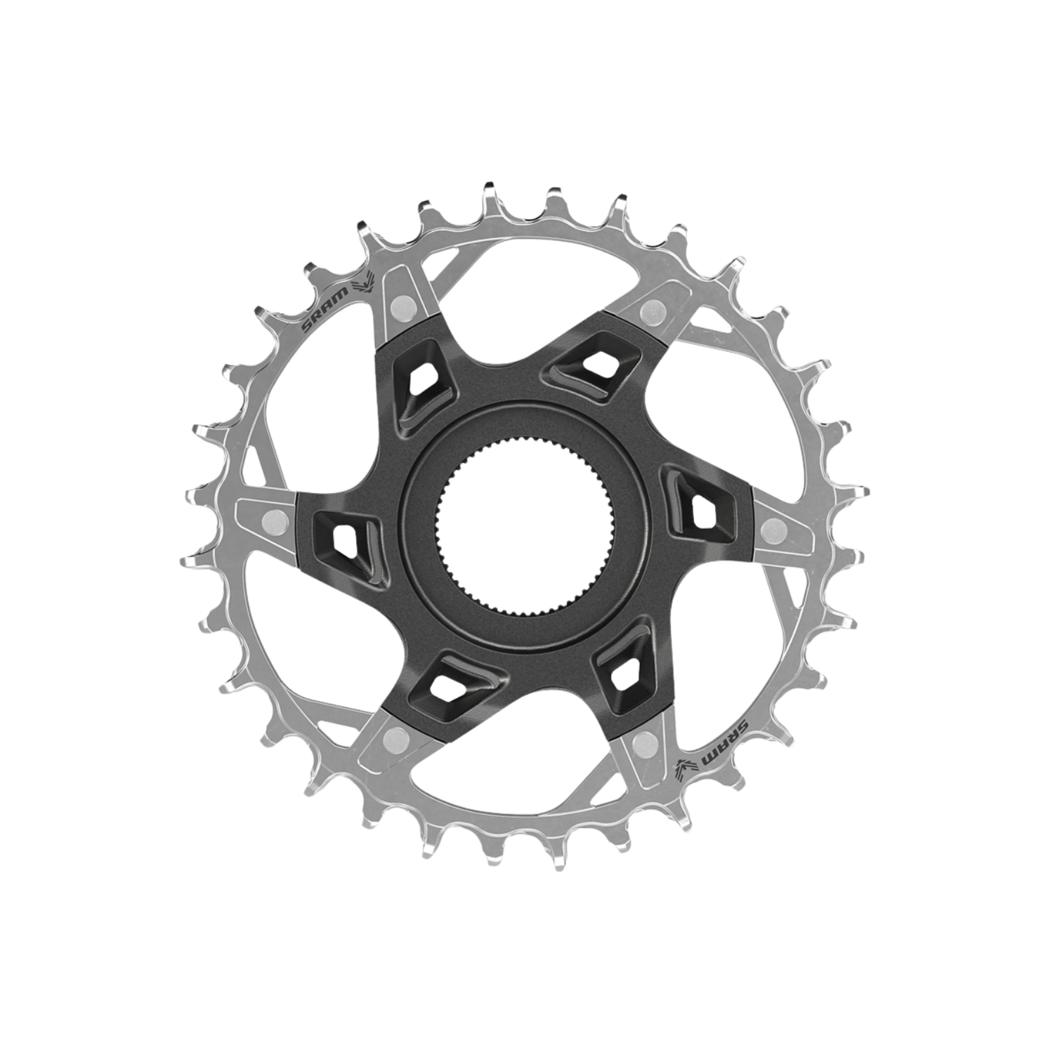 SRAM XX Eagle T-Type 1x12 Chainring for Fazua Direct Mount - Silver - 32T