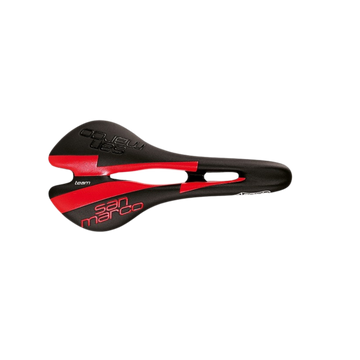 Selle San Marco Aspide Racing Xsilite Rail Microfeel Saddle - Team Black/Red
