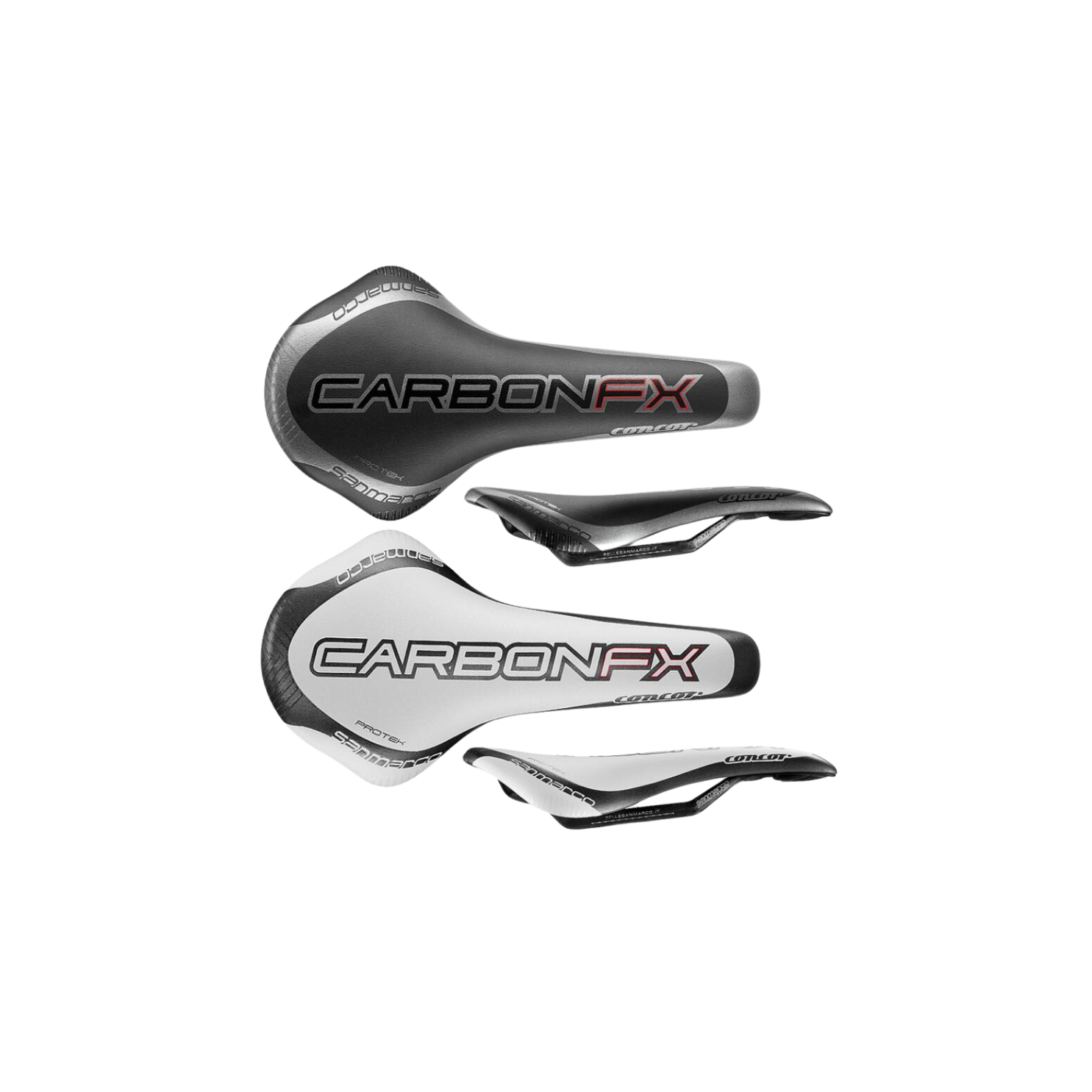 Selle San Marco Concor Protek FX Carbon Rail Saddle - White