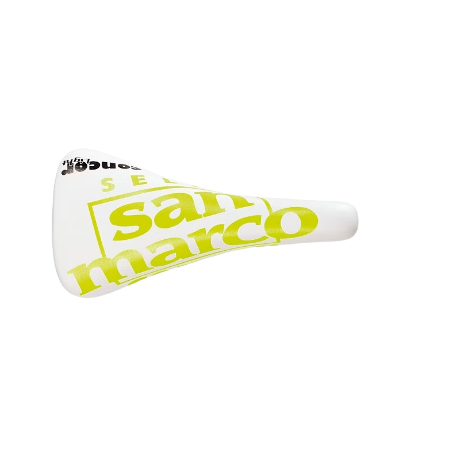 Selle San Marco Concor 复古马鞍 - 白色/黄色荧光