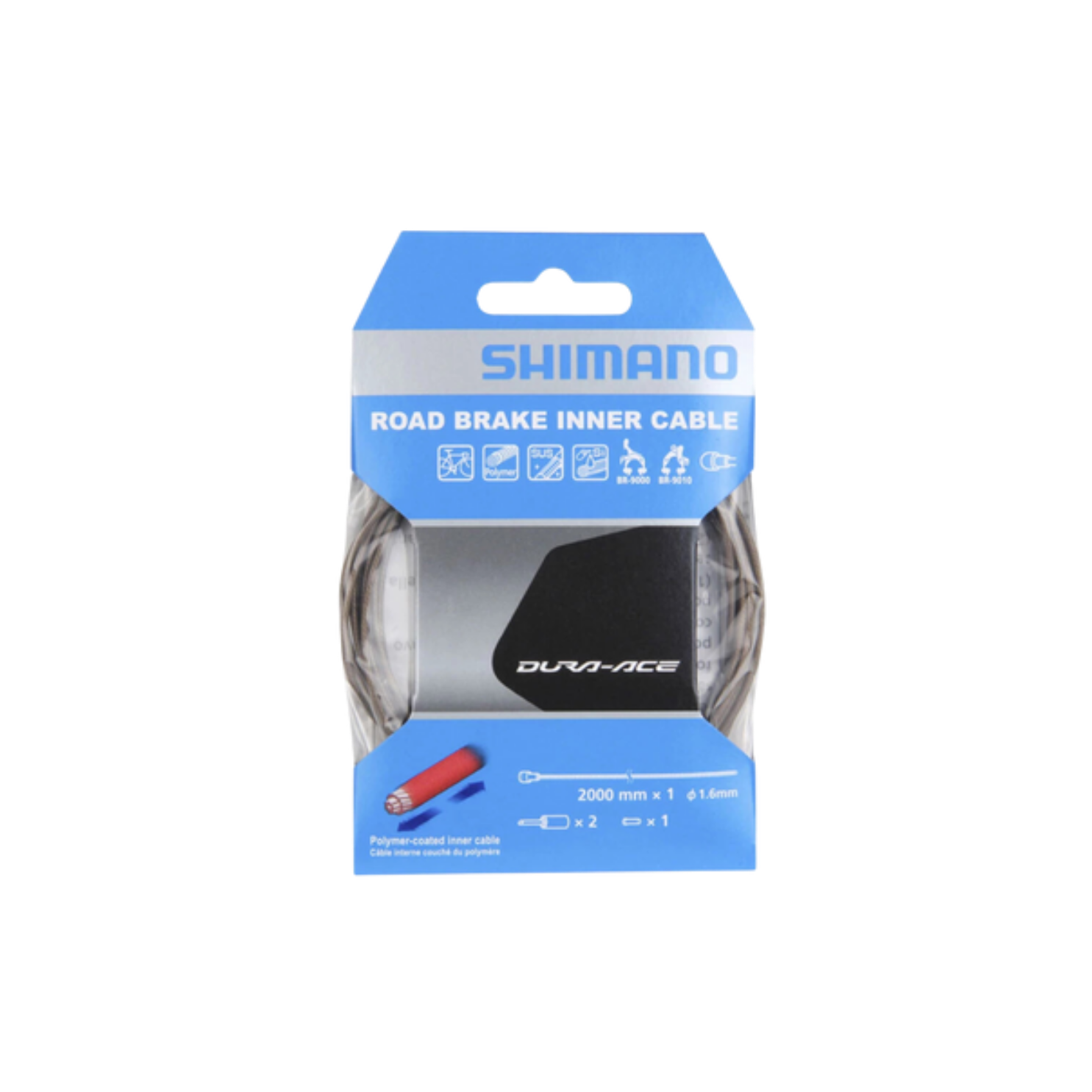 Shimano Br-9000 Brake Cable Inner 1.6mm X 2000mm Polymer-Coated