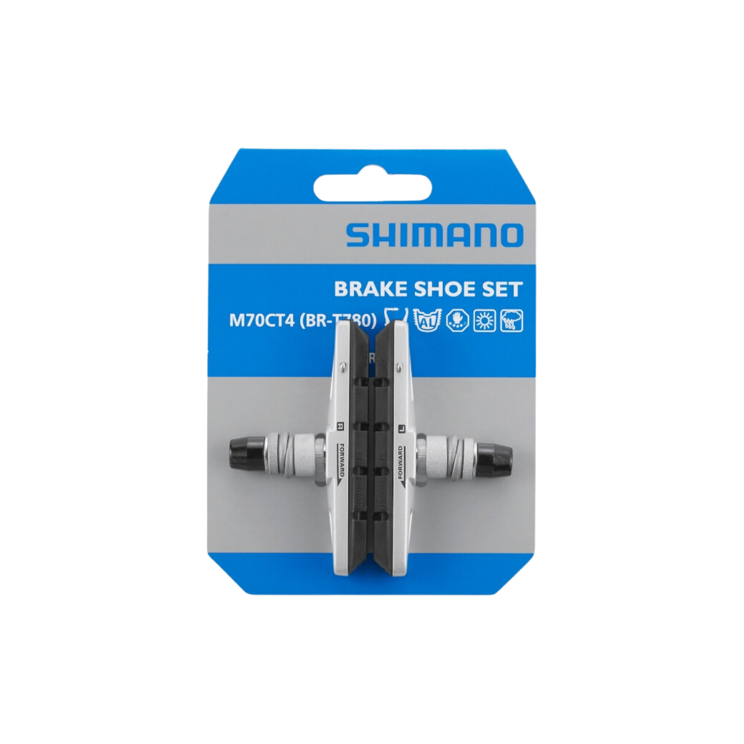 Shimano Br-M770 V 型刹车蹄组 1PR M70r2 带固定螺母