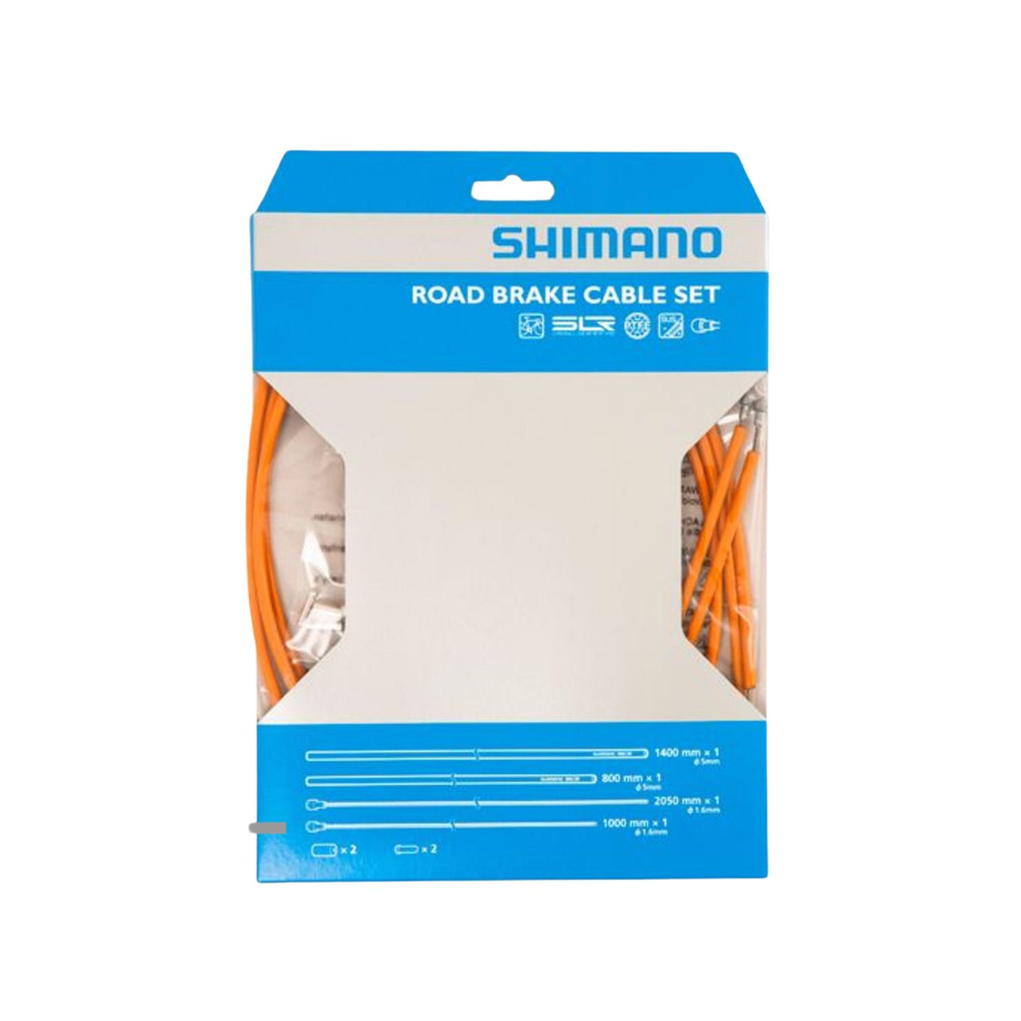 Shimano Brake Cable Set Road Ptfe Stainless / SilTec Orange CCACHE