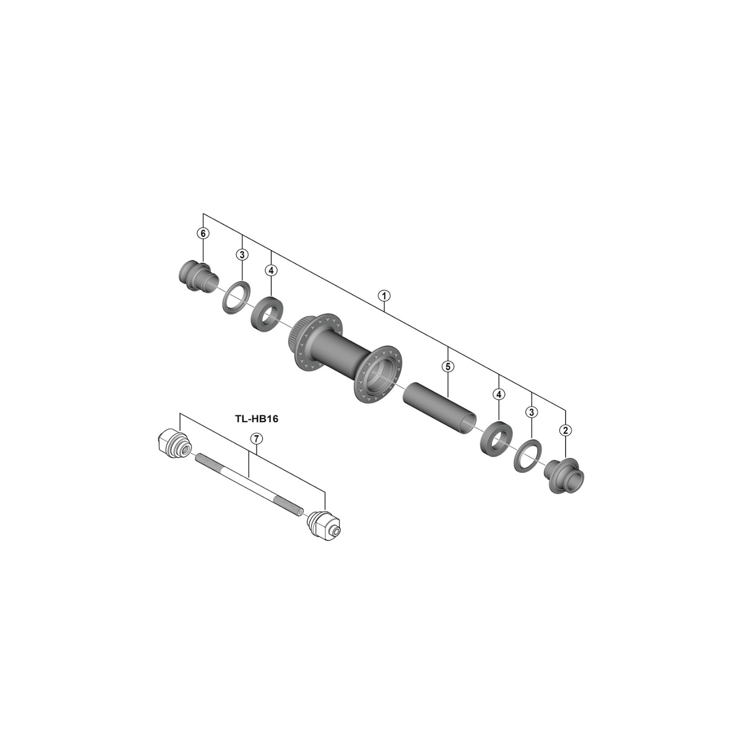 Shimano CUES HB-TC500-12 Front Axel Kit