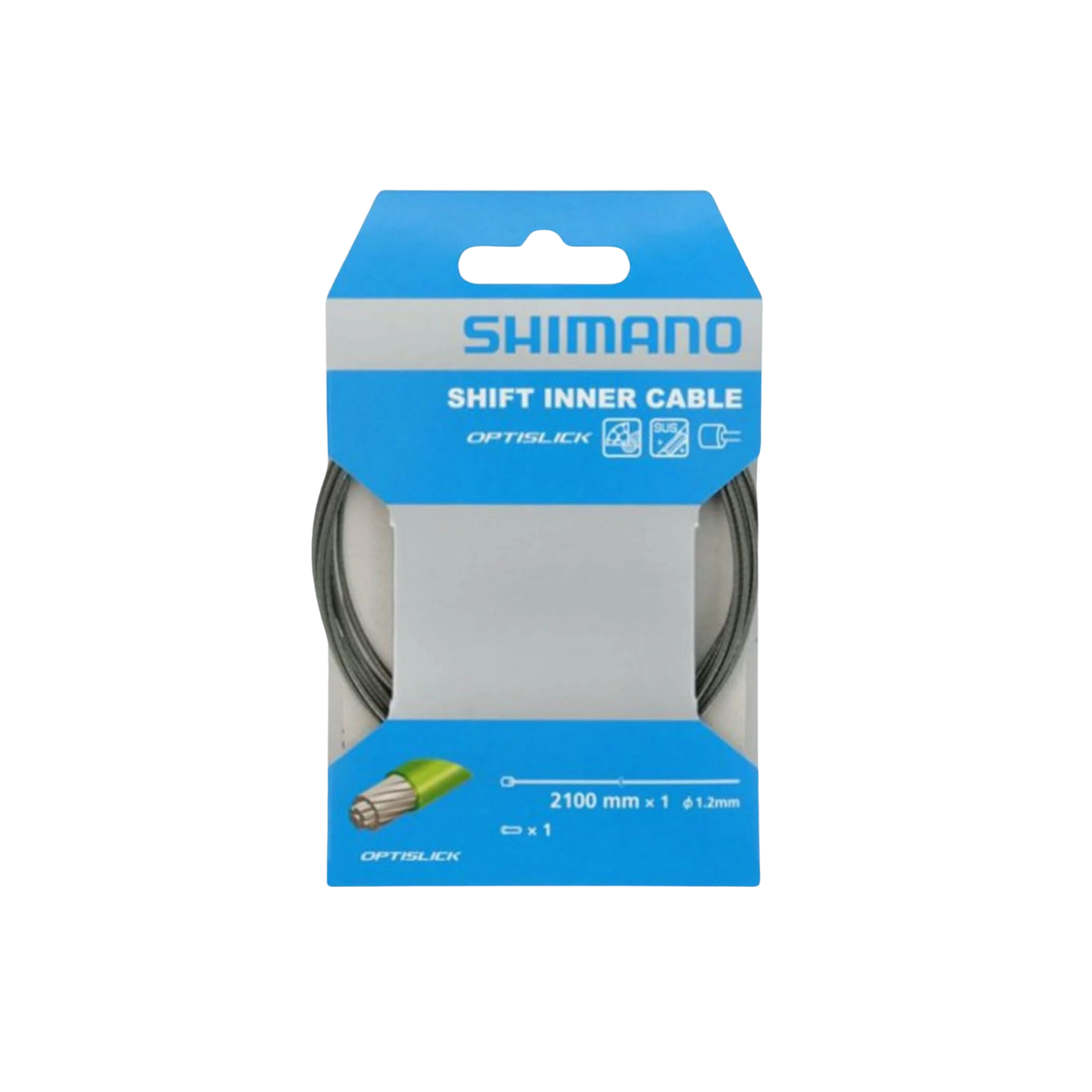 Shimano Optislick Shift Inner Cables 1.2 X 2100mm w/Inner End Cap Sl-M8000 / St-5800 50Pcs