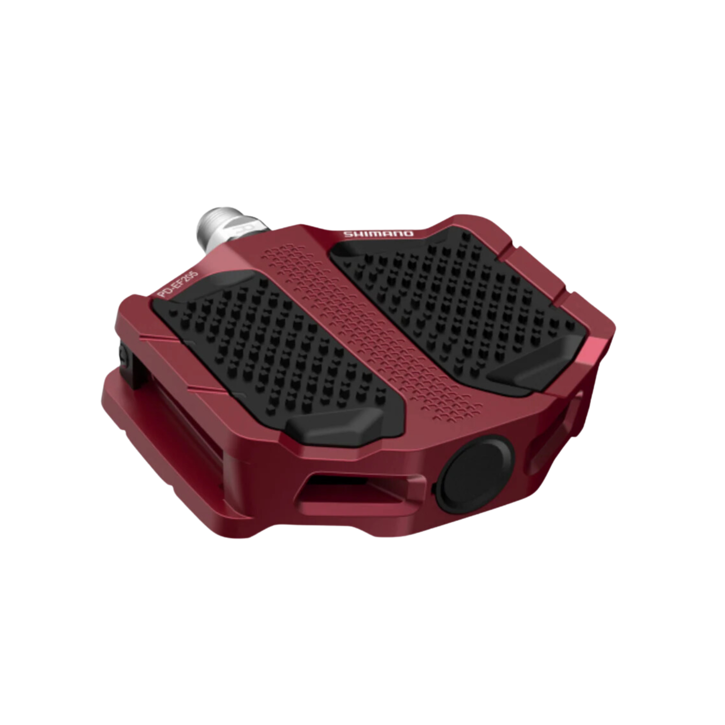 Shimano PD-EF205 Flat Platform Pedals Red E-Bike / Trekking / Urban With Resin Plate