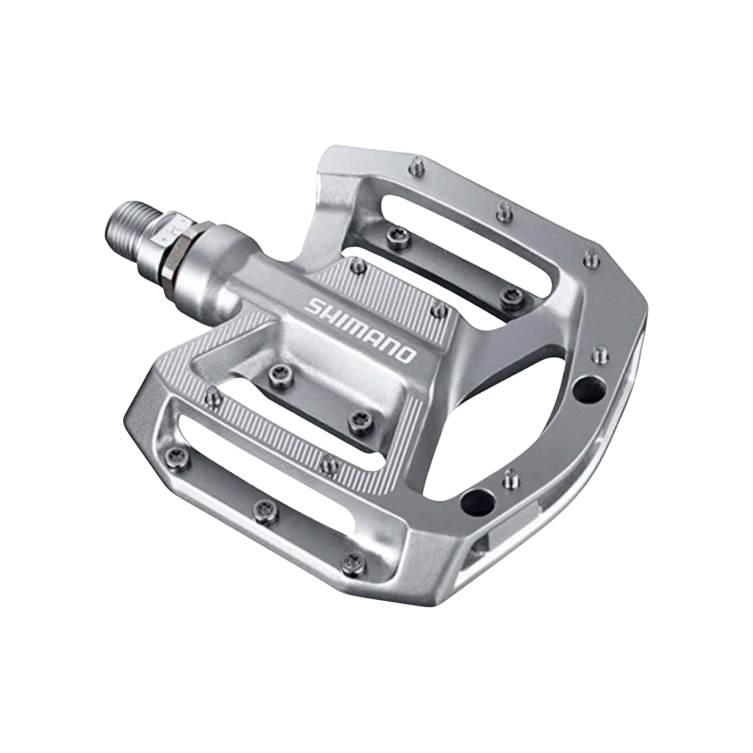 Shimano PD-GR500 Flat Platform Pedals Silver Trail / All Mountain