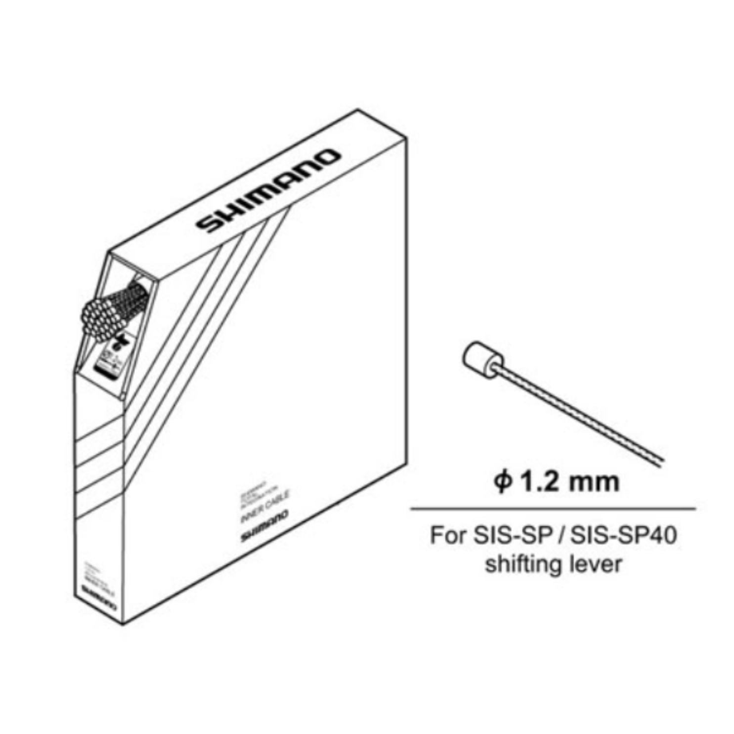 Shimano 变速线 1.2 毫米 100 根装钢制