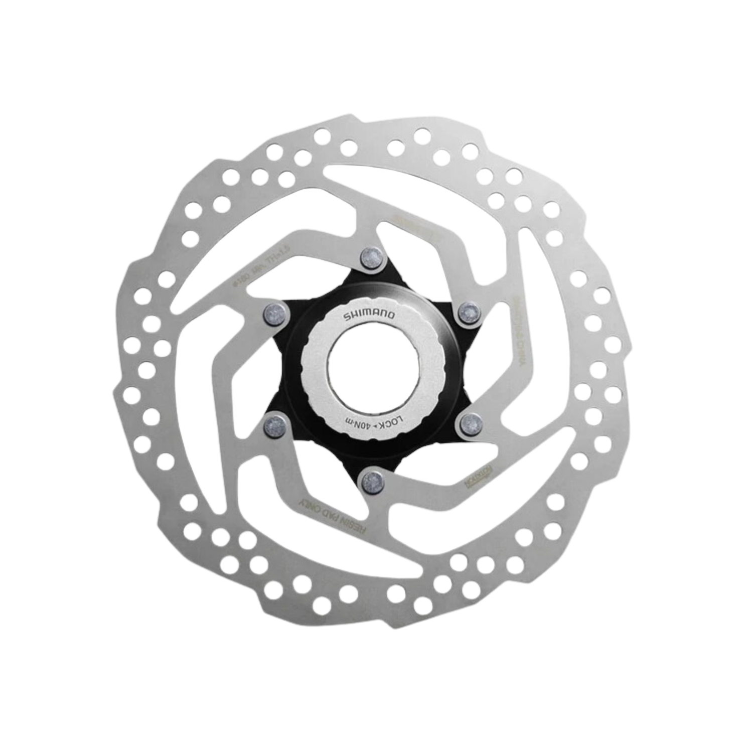 Shimano Sm-Rt10 碟片转子 180 毫米中心锁，适用于树脂垫
