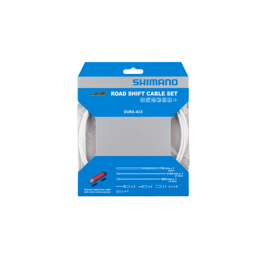 Shimano St-9000 Shift Cable Set White Polymer-Coated