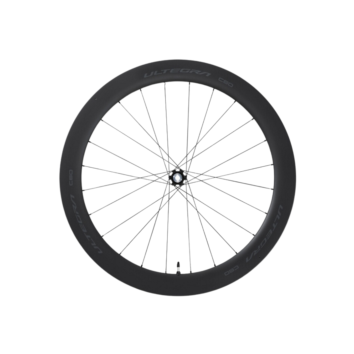 Shimano Wh-R8170-C60-Tl 前轮 Ultegra 碳纤维 60 毫米开口轮 12 毫米 E-thru 中心锁