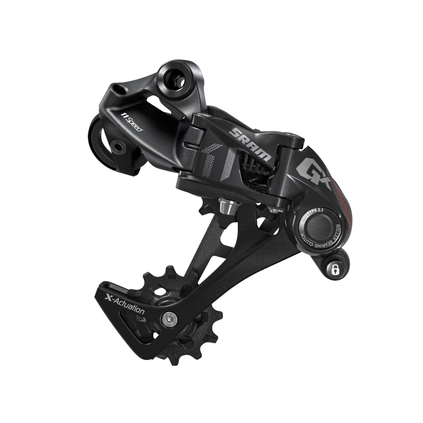 Sram GX 类型 2.1 后拨链器 1x11 速长腿黑色 XSync 