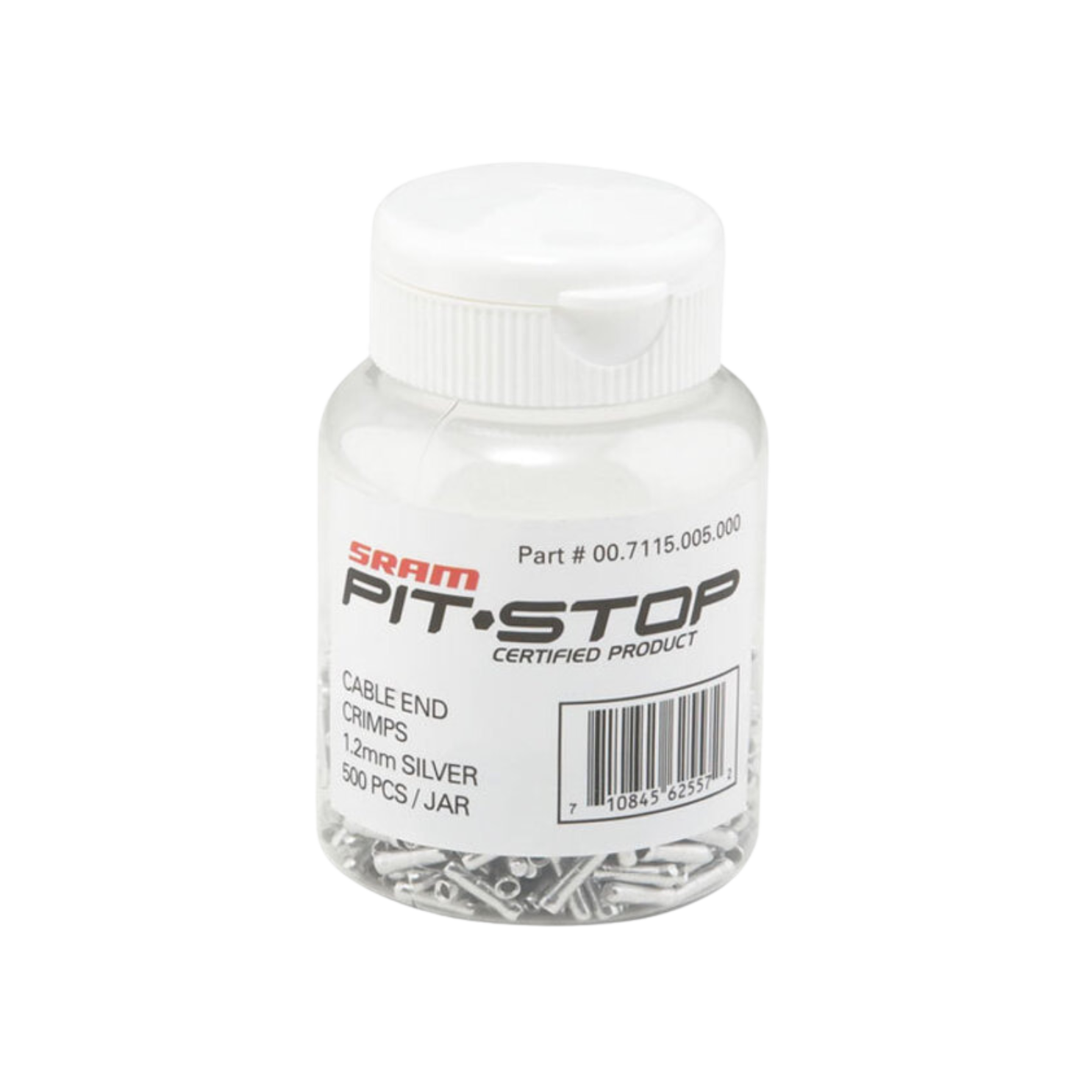 Sram PitStop Gear 电缆末端压接 1.2 毫米银色 数量 500 
