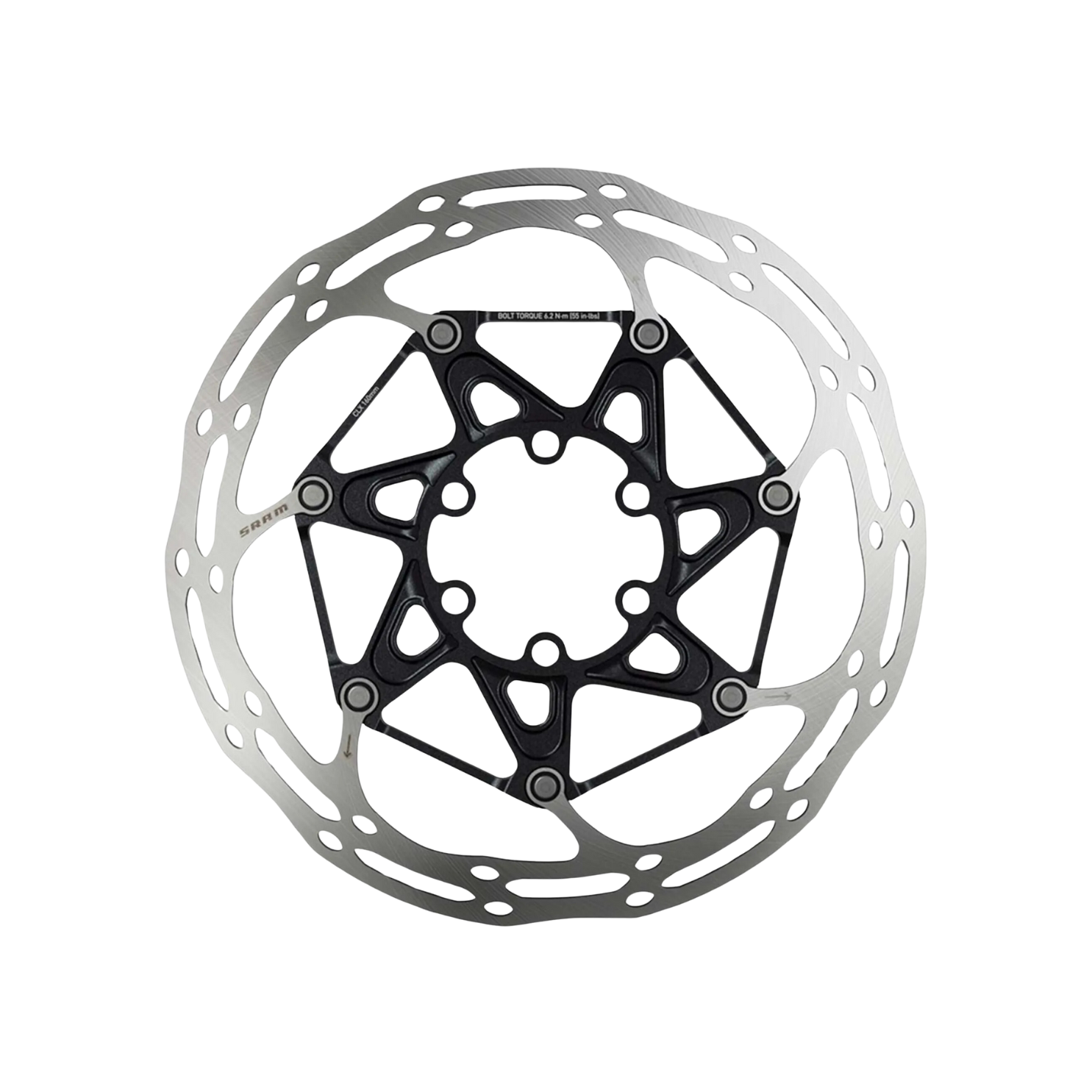 SRAM Rotor Centerline 2 Piece 160mm Black Ti Bolts Rounded