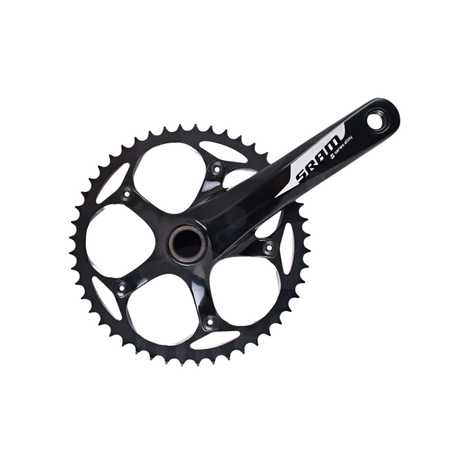 Sram S300 Track Chainset Mirror Black GXP 165 130 BCD 48 Tooth