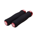 SRAM Foam Lock On Grips 129mm Black/Red Clamps & End Plugs