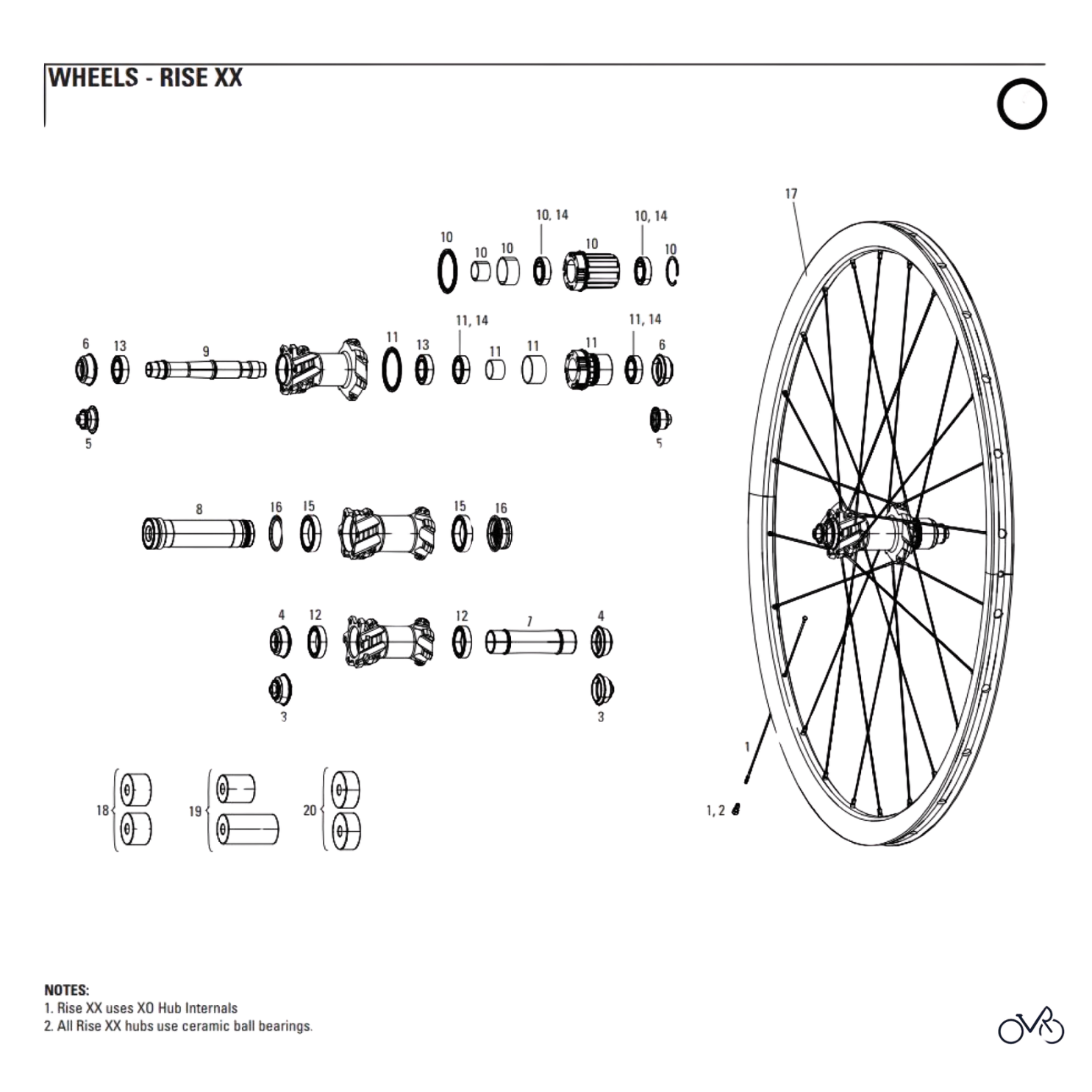 Sram 辐条帽合金 Rise 60/XX Roam Rail 2.0x14mm 数量：24 