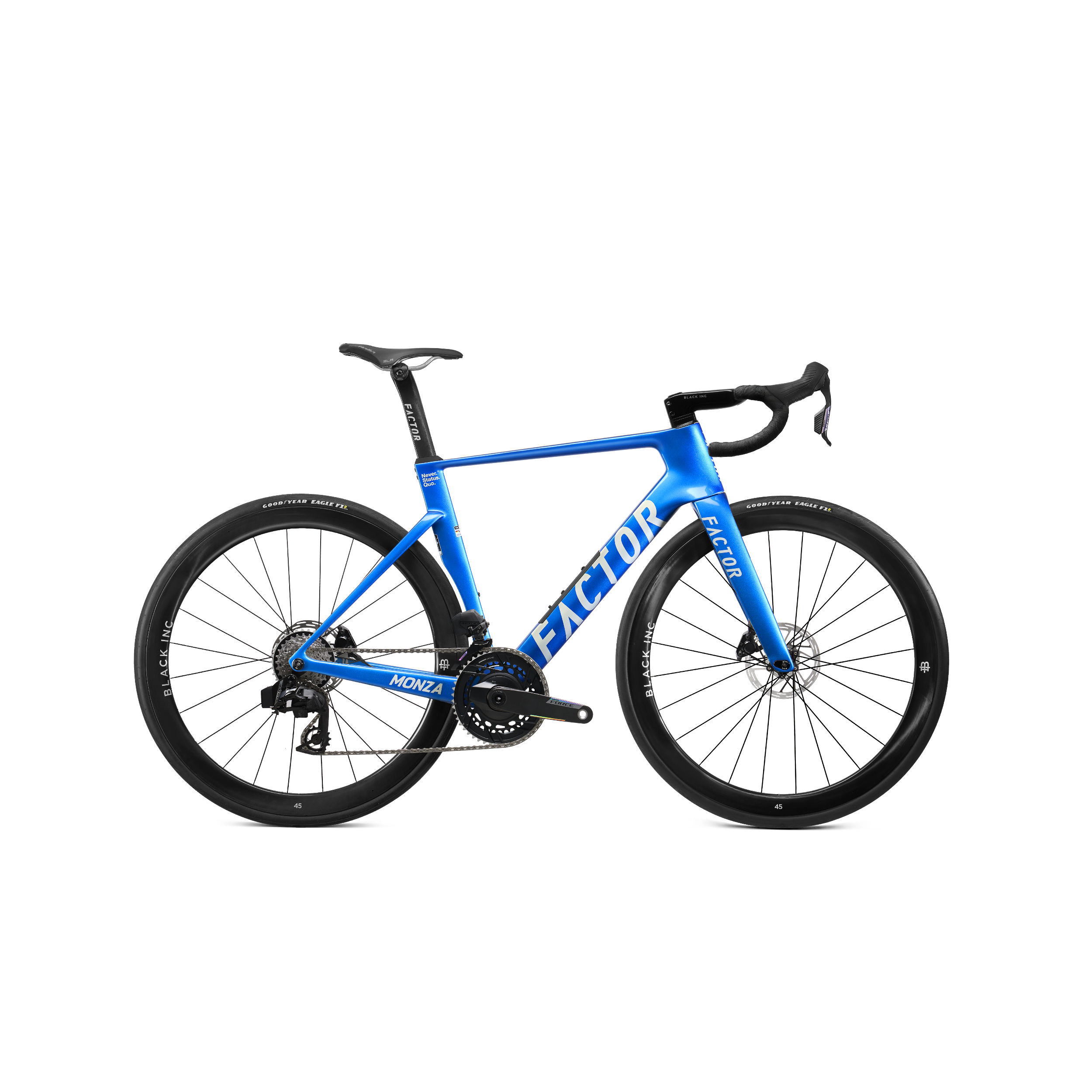 Factor Monza SRAM FORCE AXS E1 w/ Power Meter Complete Bike - Solar Blue