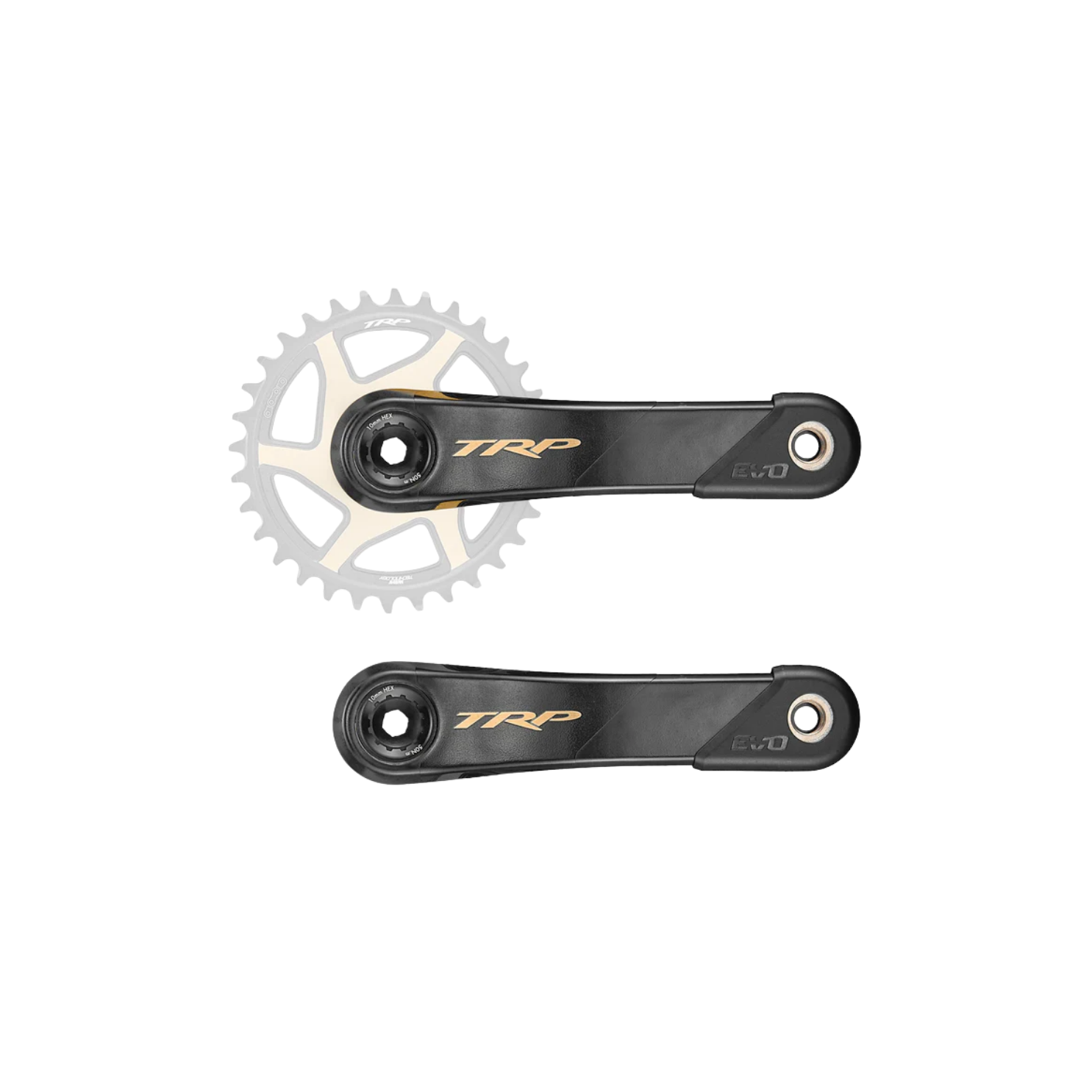 TRP EVO 12 Carbon Crankarms - Black/Gold