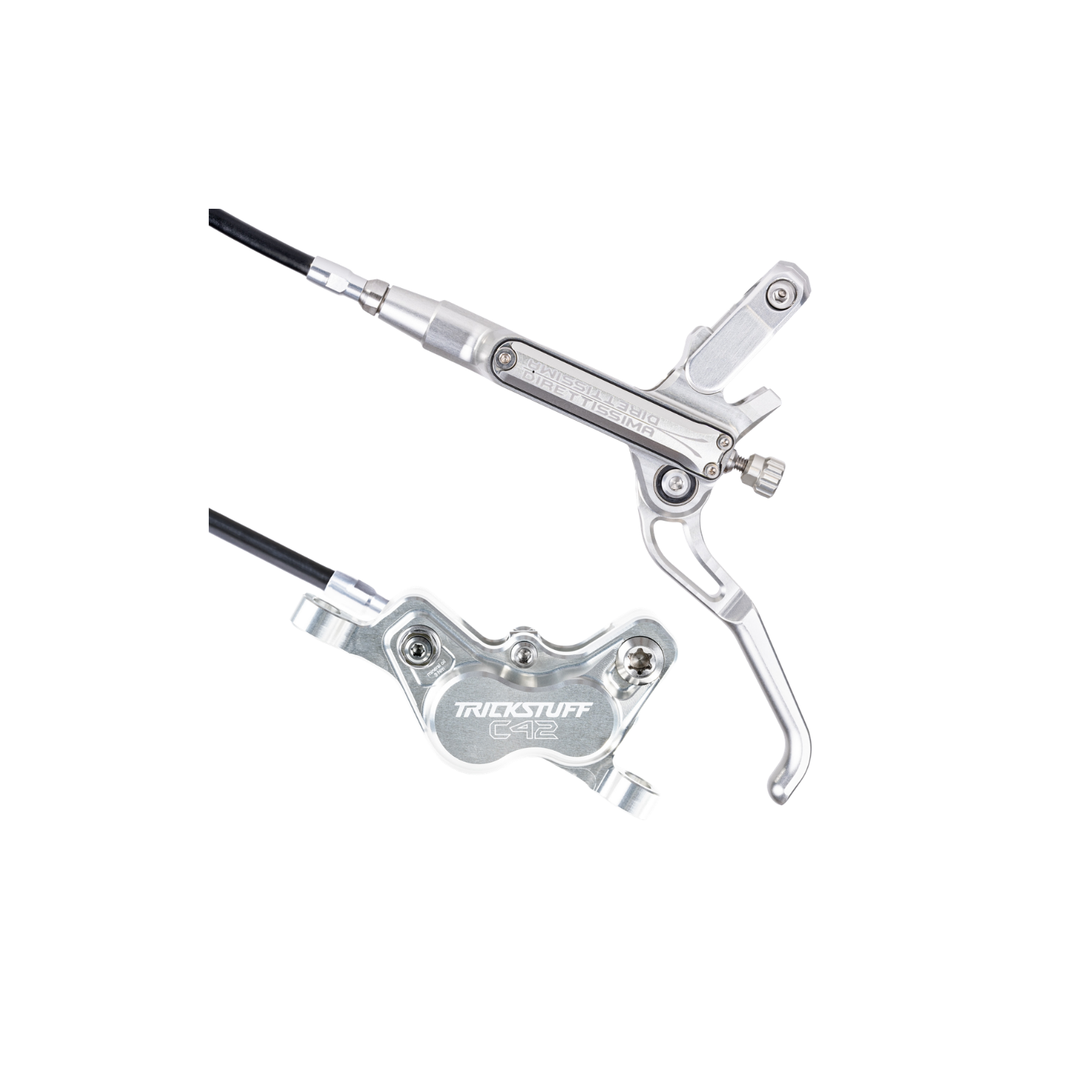 Trickstuff Direttissima Disc Brake Set - Silver