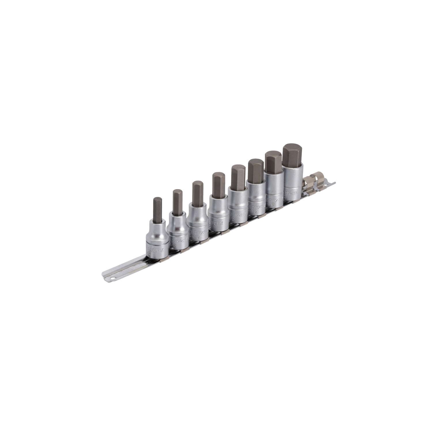 Unior Screwdriver Socket Set With HX Profile 1/2" On Rail