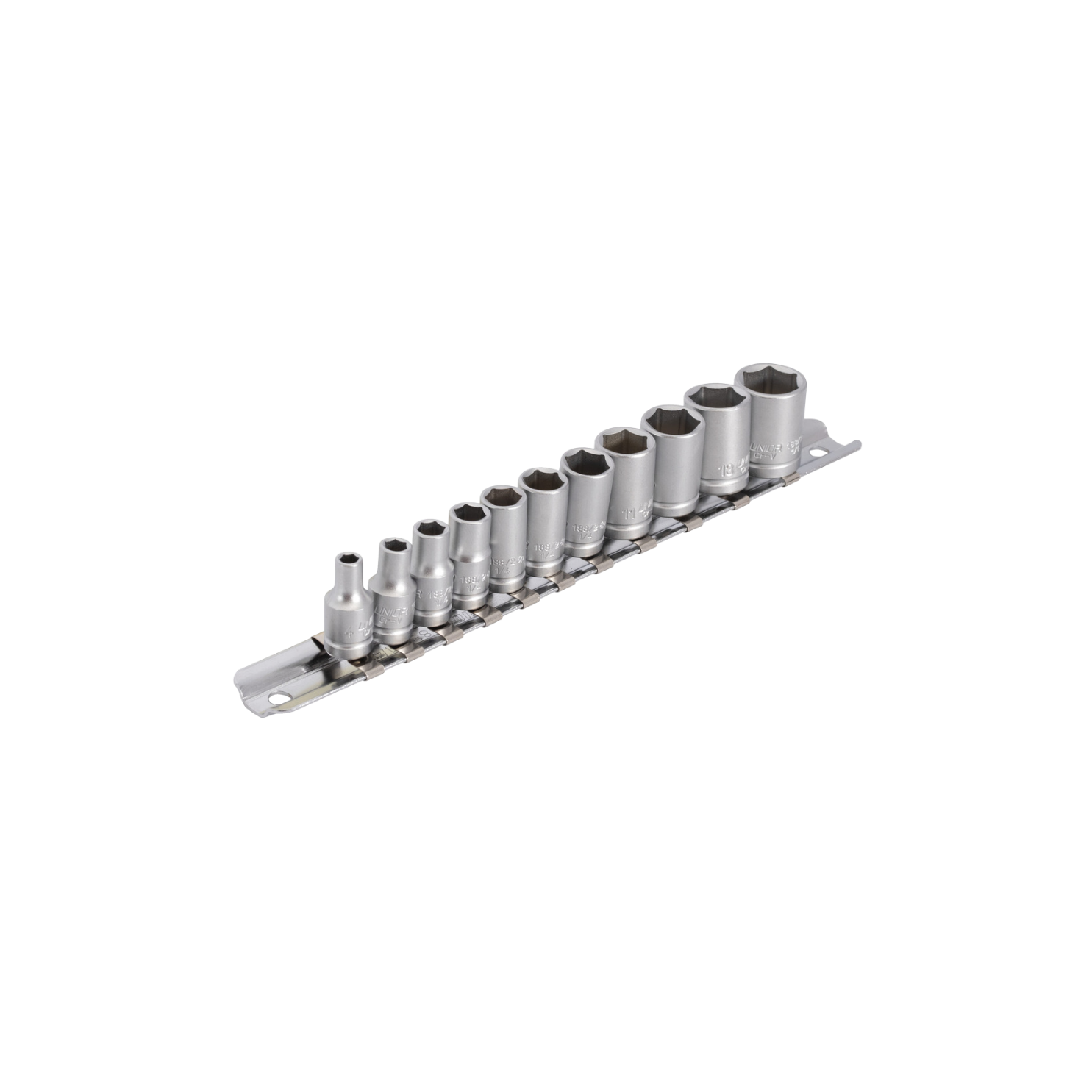 Unior Socket Set 1/4" On Rail