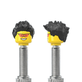 Brick Caps 1 Face With A Fully Styled Black Hairdo Presta Valve Cap