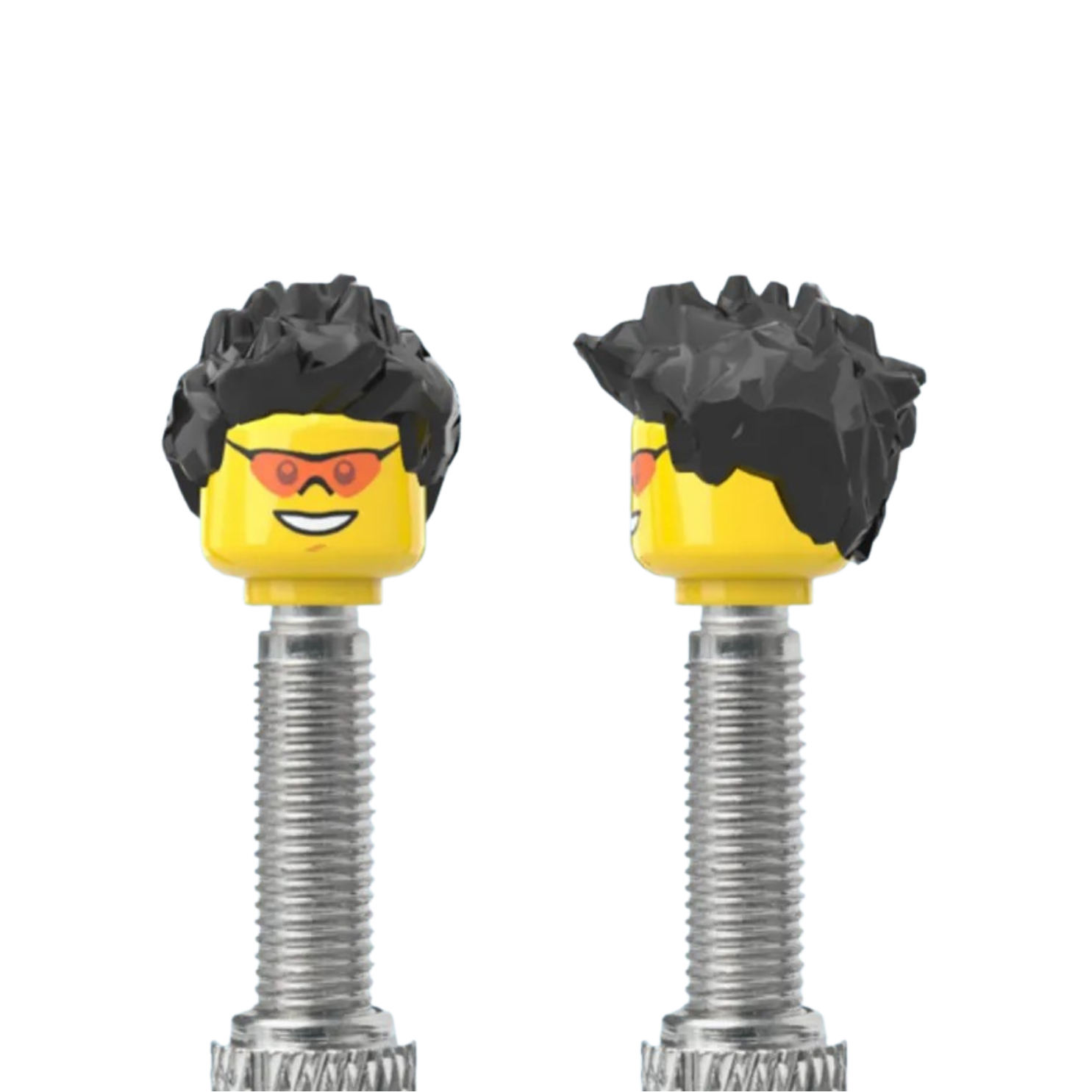 Brick Caps 1 Face With A Fully Styled Black Hairdo Presta Valve Cap