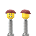 Brick Caps 2 Face With A Brown Beanie Presta Valve Cap