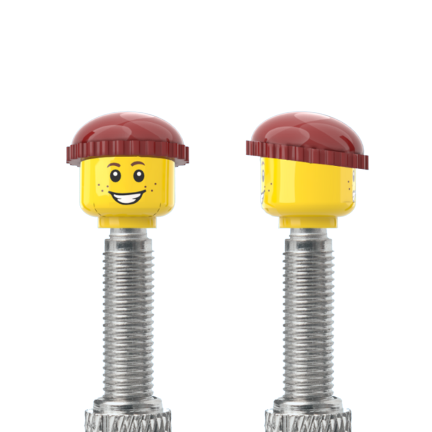 Brick Caps 2 Face With A Brown Beanie Presta Valve Cap