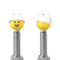 Brick Caps 2 Face With A White Helmet Presta Valve Cap