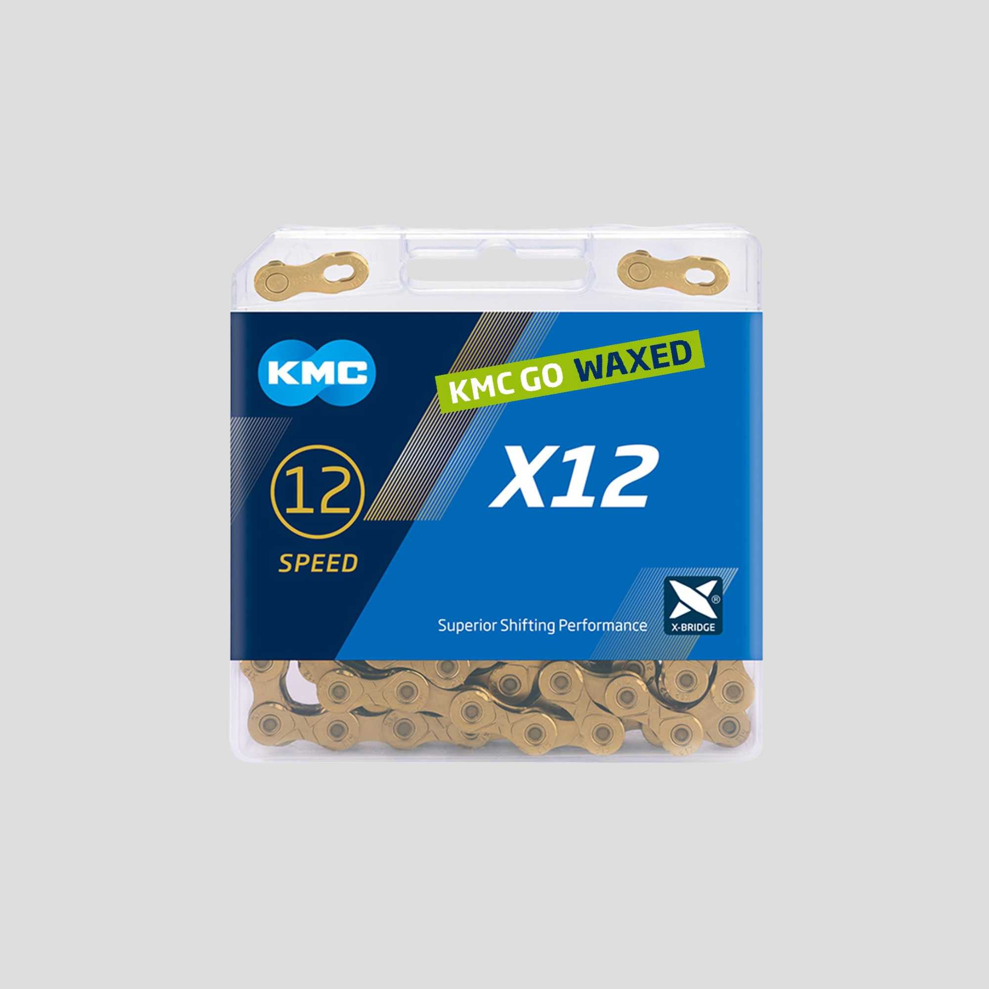 KMC X12 Waxed 12-Speed Chain - Ti-N Gold