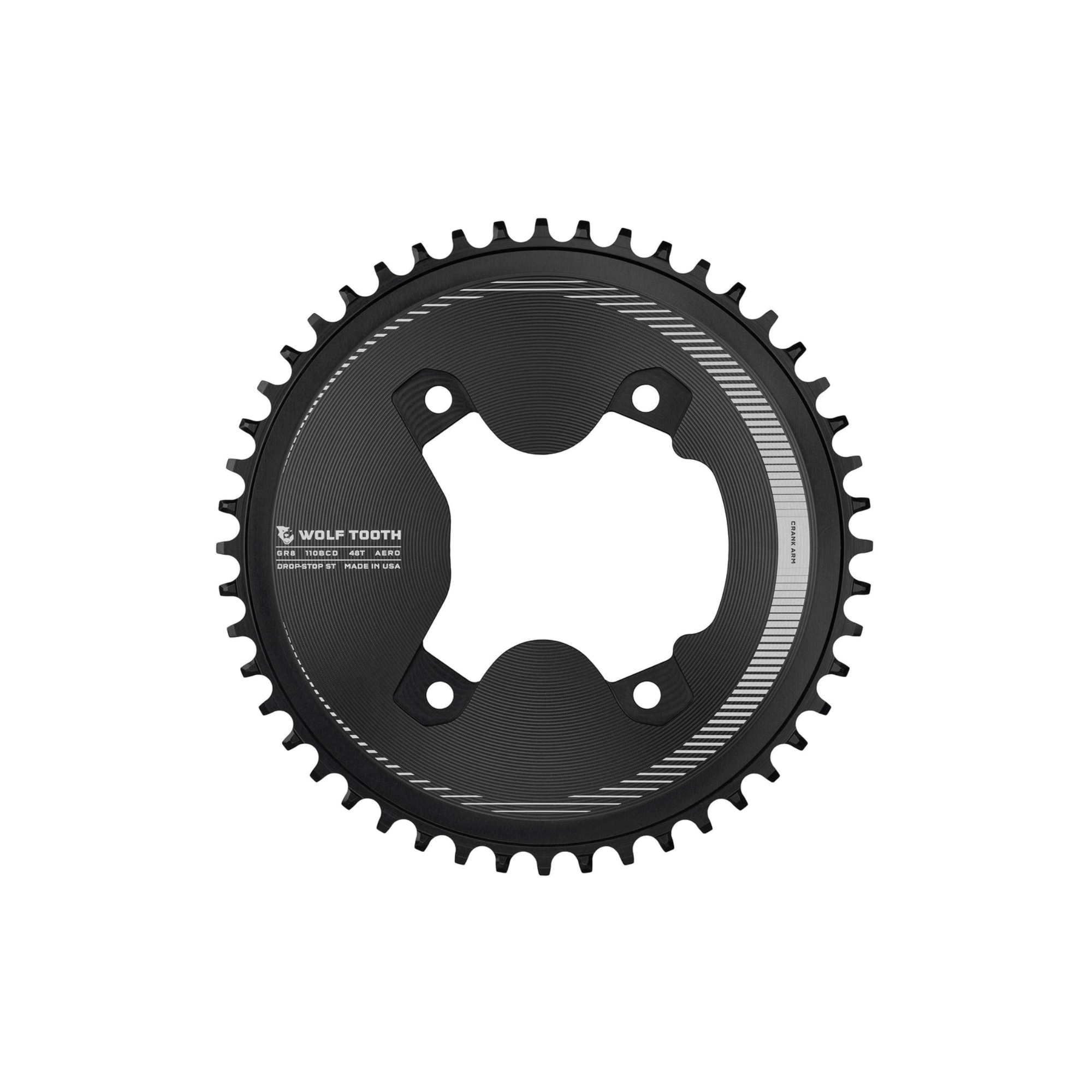 Wolf Tooth Aero 110 BCD 不对称 4 螺栓链轮，适用于 Shimano GRX 800 曲柄