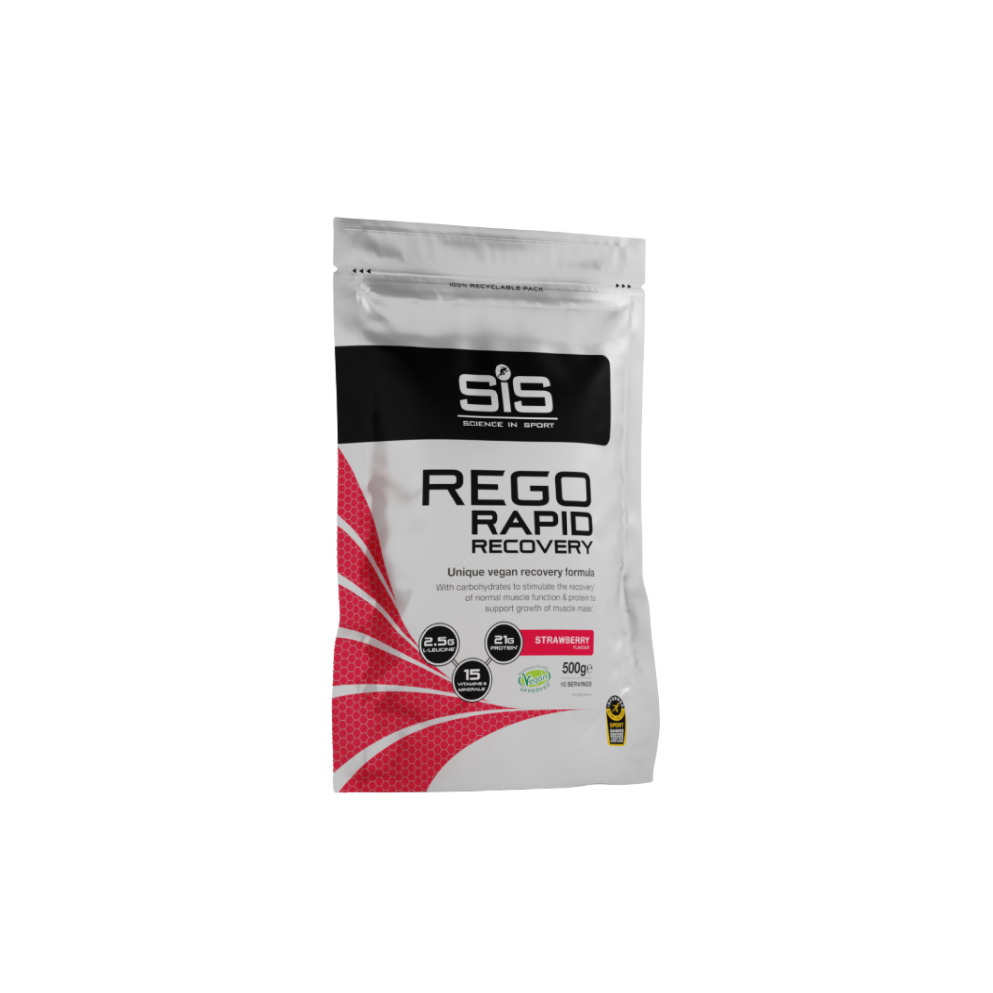 SIS REGO 快速恢复 - 草莓味 - 500克可重复密封袋