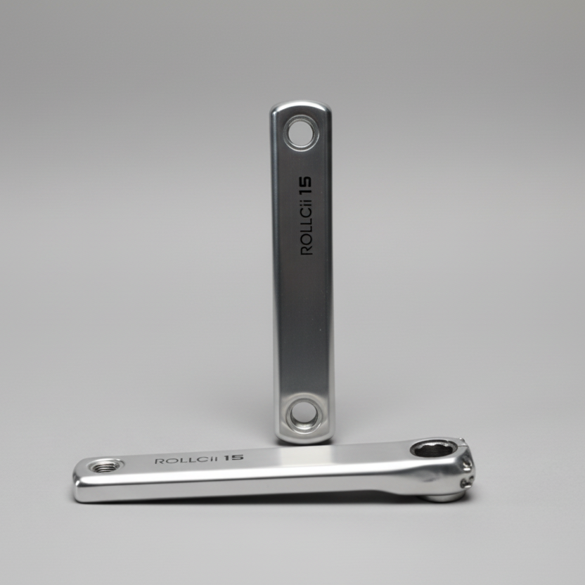 Veloci Cycles ROLLCii 15 Road/Gravel Crank Arms Only - Polished Silver