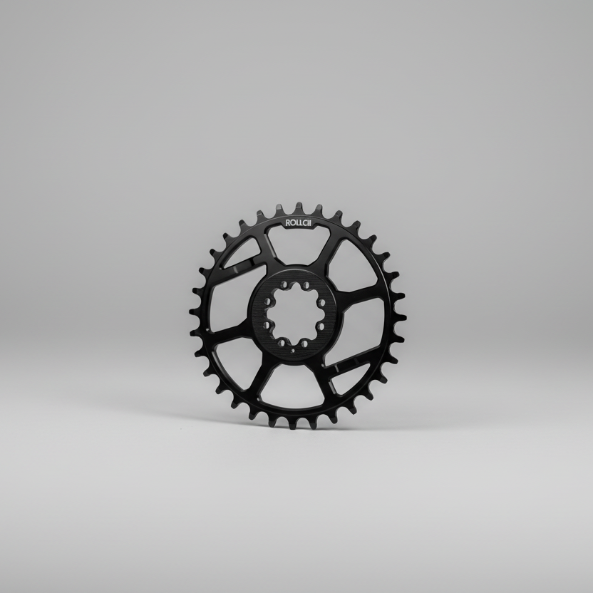 Veloci Cycles ROLLCii V.2 1X Direct-Mount Chainring  - Gloss Black