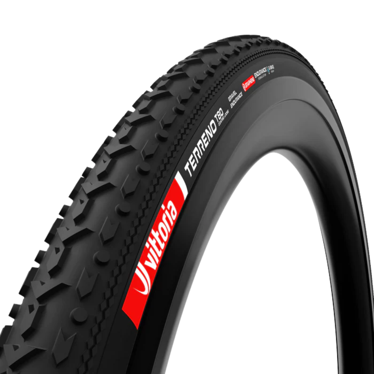 Vittoria Terreno T80 Coarse Loose Gravel Endurance Tubeless-Ready Tyre - Black