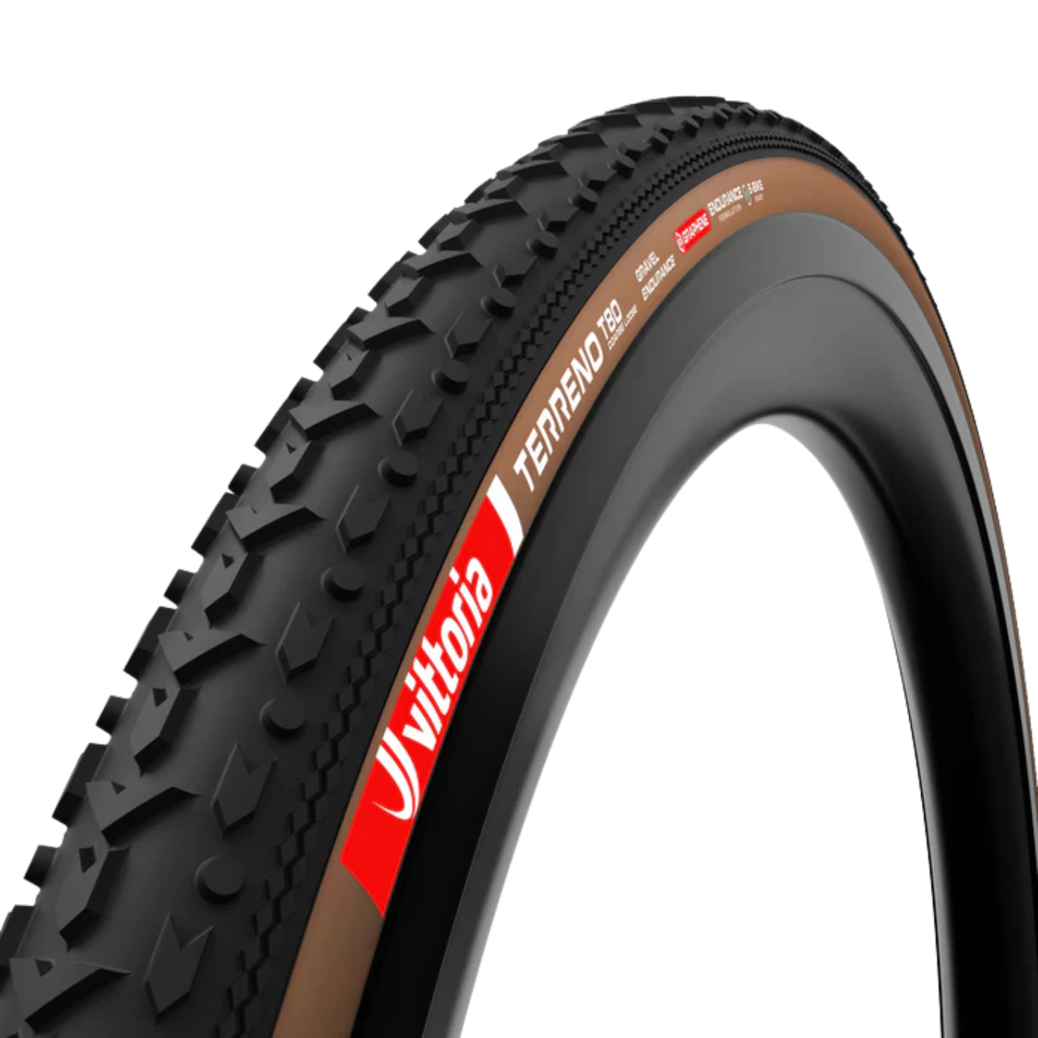 Vittoria Terreno T80 Coarse Loose Gravel Endurance Tubeless-Ready Tyre - Brown