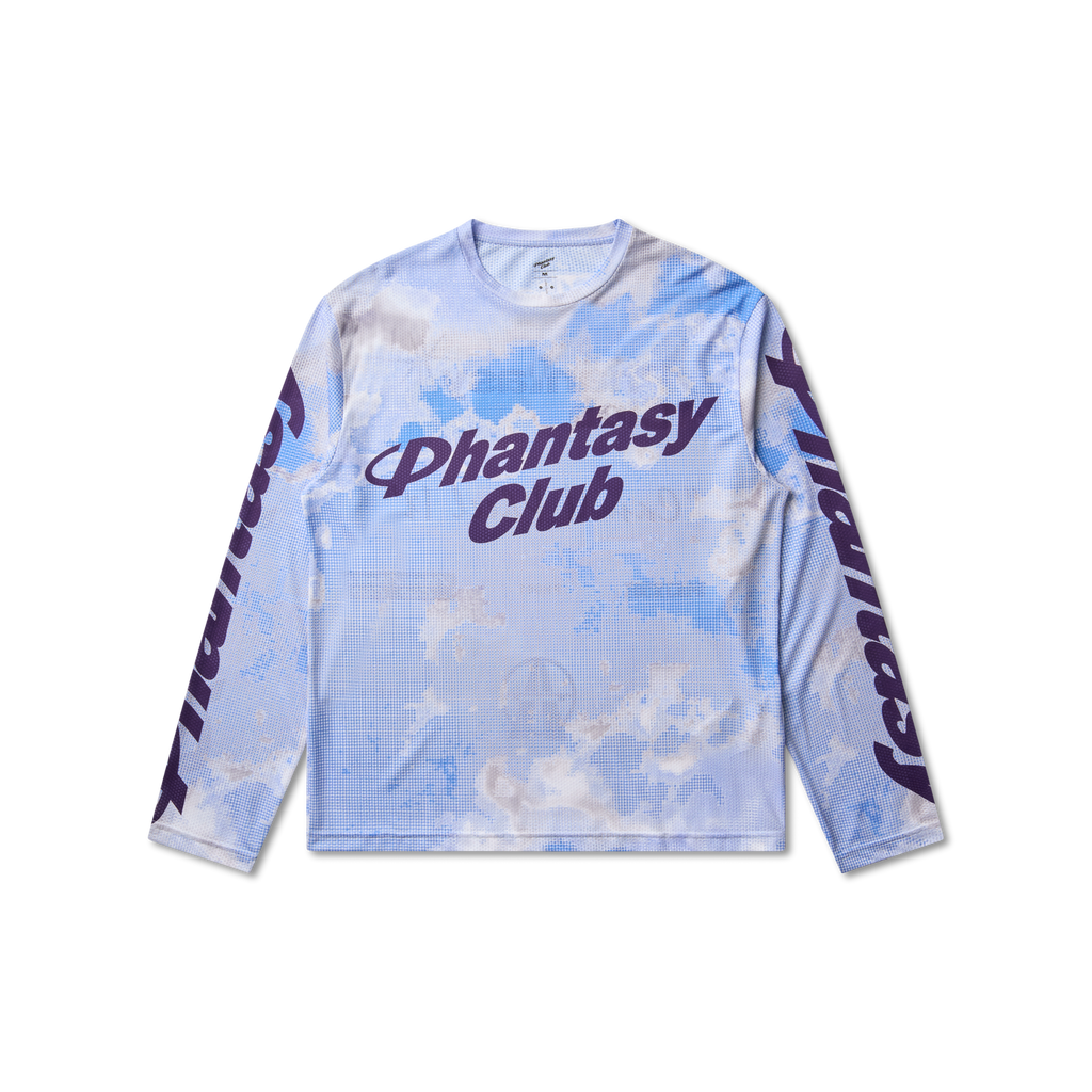 Phantasy Halcyon Long Sleeves Mesh Top Sky - Light Blue