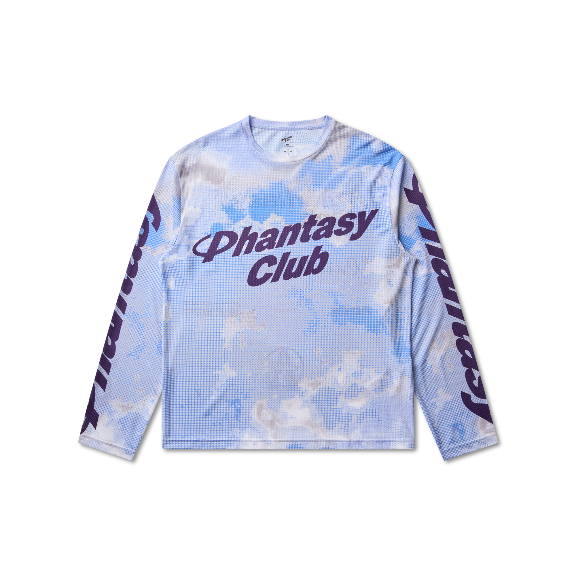 Phantasy Halcyon Long Sleeves Mesh Top Sky - Light Blue